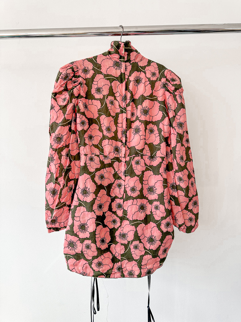 Agua by Agua Bendita Guaba Ruched Floral-Print Linen Mini Dress