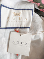 Agua by Agua Bendita Guaba Ruched Floral-Print Linen Mini Dress