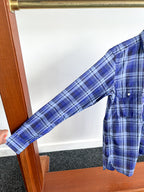Drake's Navy Blue Checked Cotton Shirt - House Of Huntington