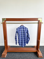 Drake's Navy Blue Checked Cotton Shirt - House Of Huntington