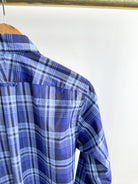 Drake's Navy Blue Checked Cotton Shirt - House Of Huntington