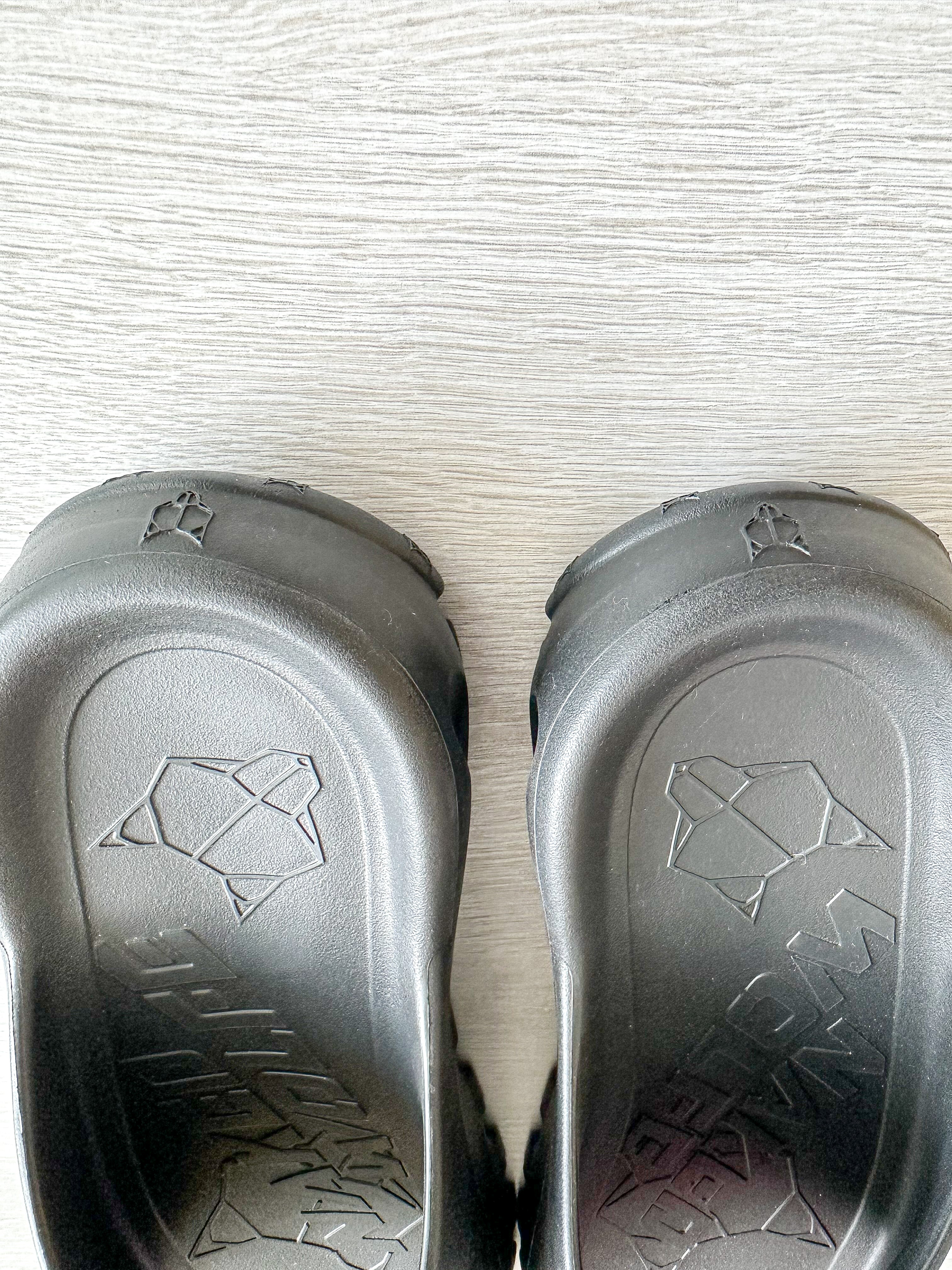 NAKED WOLFE Black Tommy Wold Embossed Waterproof Sandals Slides - House Of Huntington