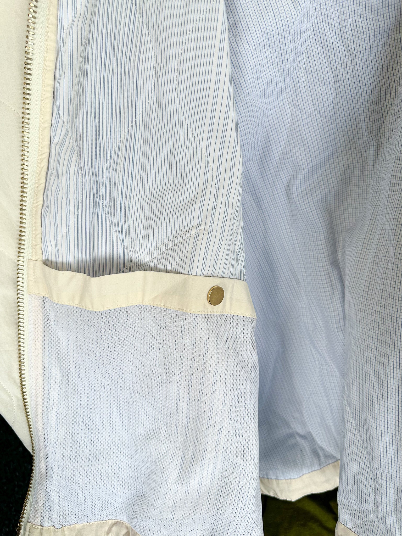 Drake's Tropical Liner Jacket SAMPLE in White - House Of Huntington