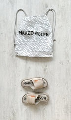 NAKED WOLFE Taupe Suede Alaska Sandals Slide - House Of Huntington