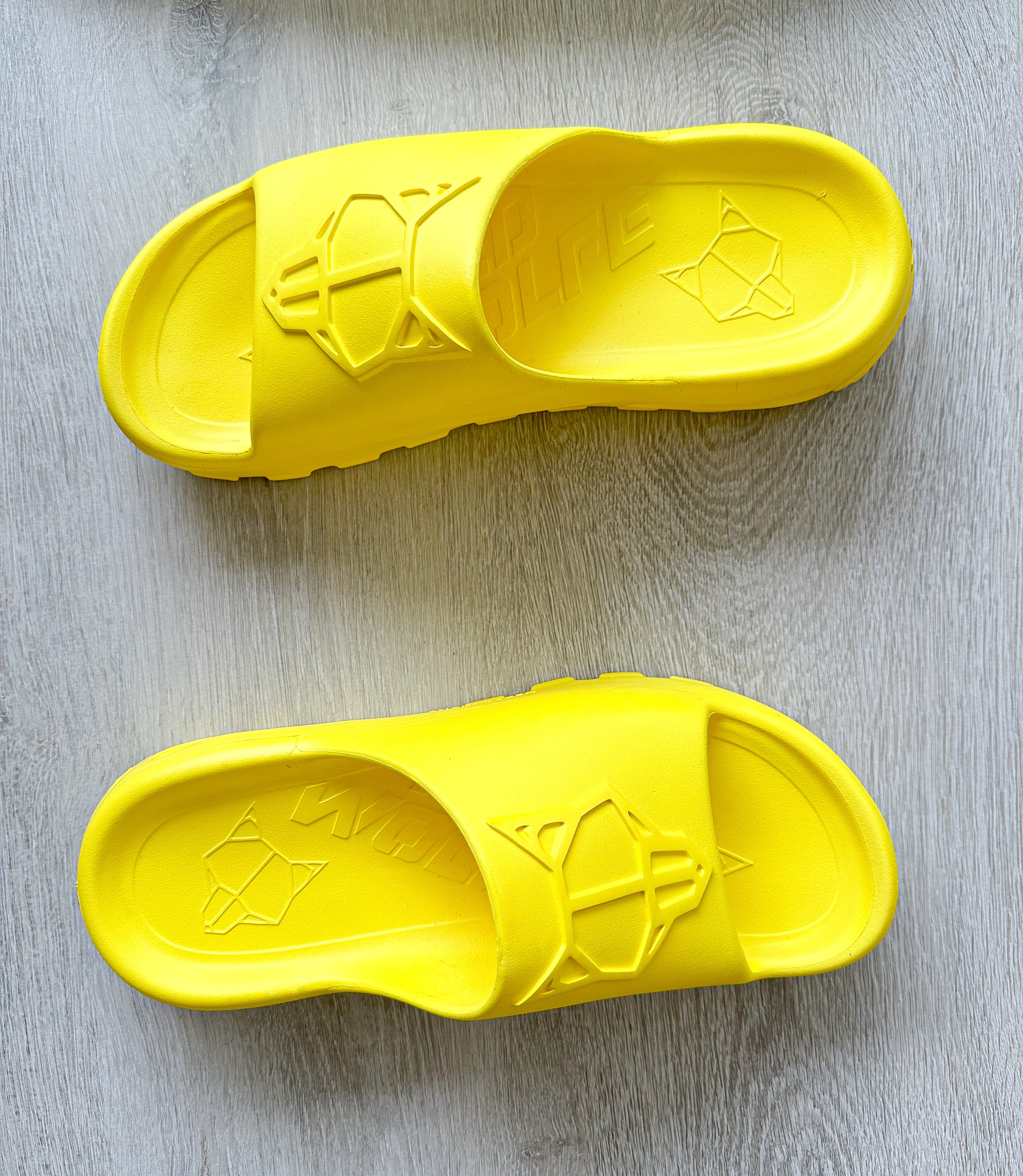 NAKED WOLFE Yellow Tommy Waterproof Sandals Slide - House Of Huntington