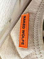 NAKED WOLFE Montana Suede Taupe Sandals Slide - House Of Huntington