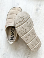 NAKED WOLFE Montana Suede Taupe Sandals Slide - House Of Huntington