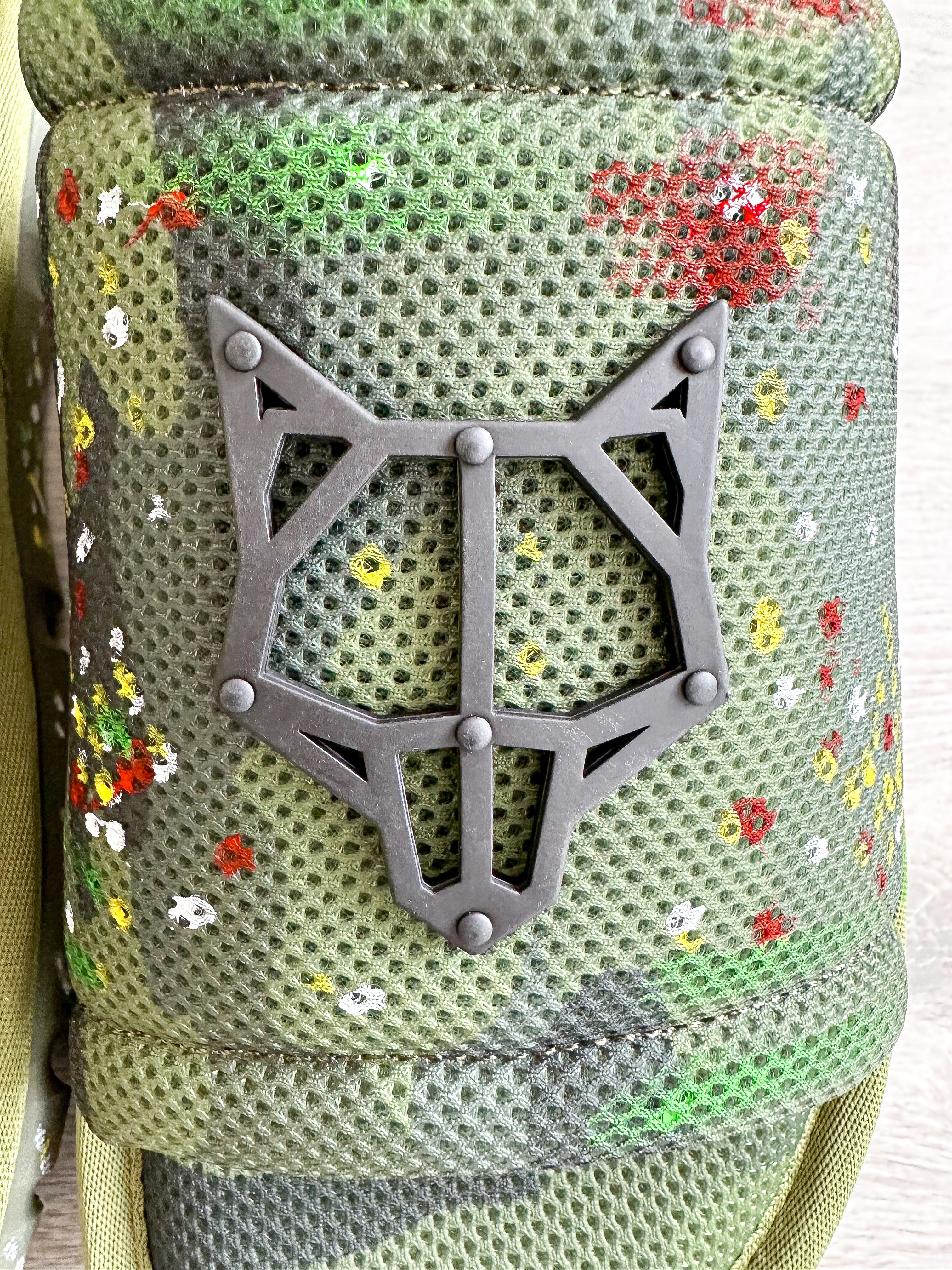 NAKED WOLFE Vegas Logo Embossed Mesh Army Camo Sandals Slide - House Of Huntington
