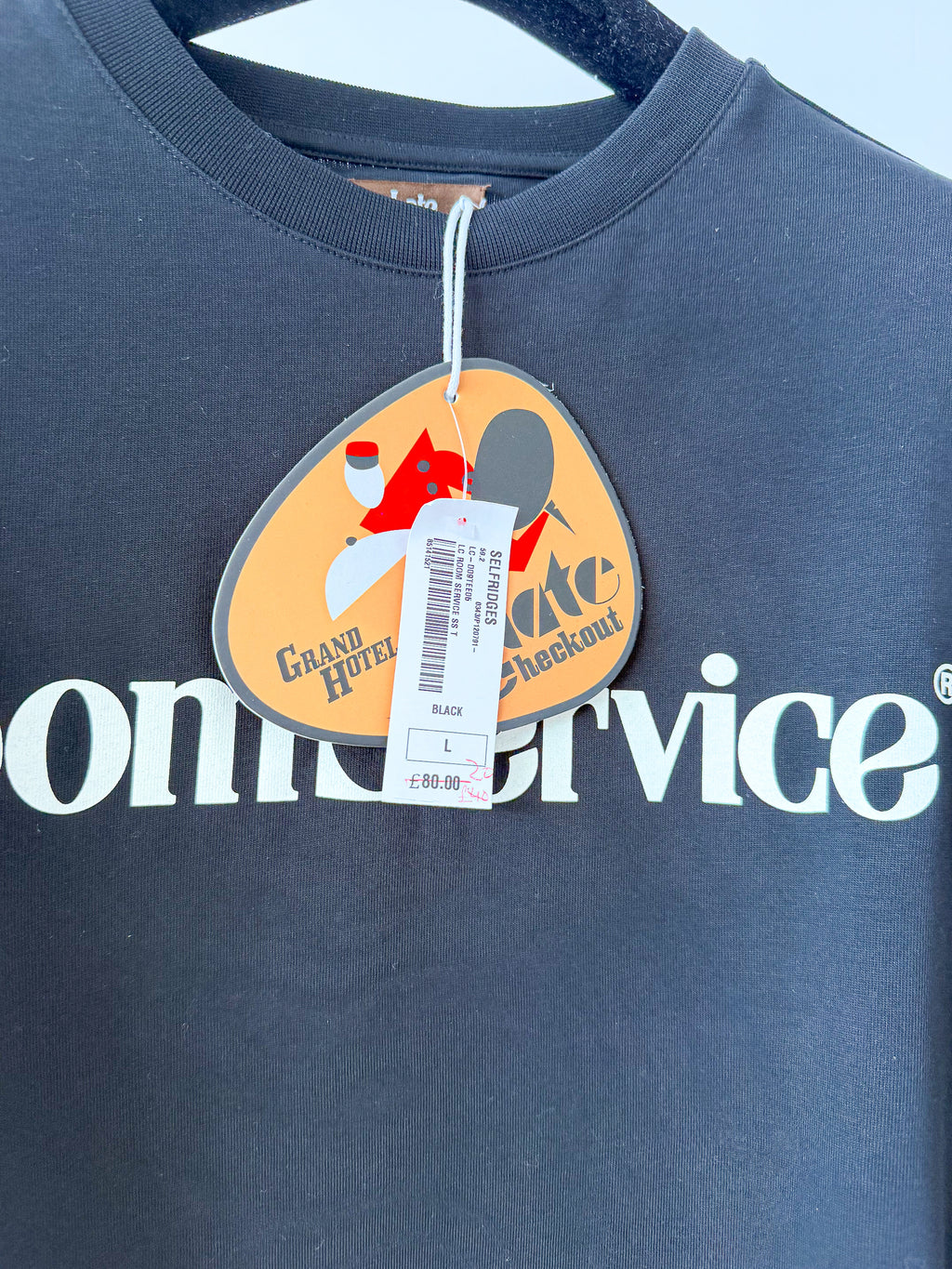 Late Checkout Black Room Service Tee Shirt
