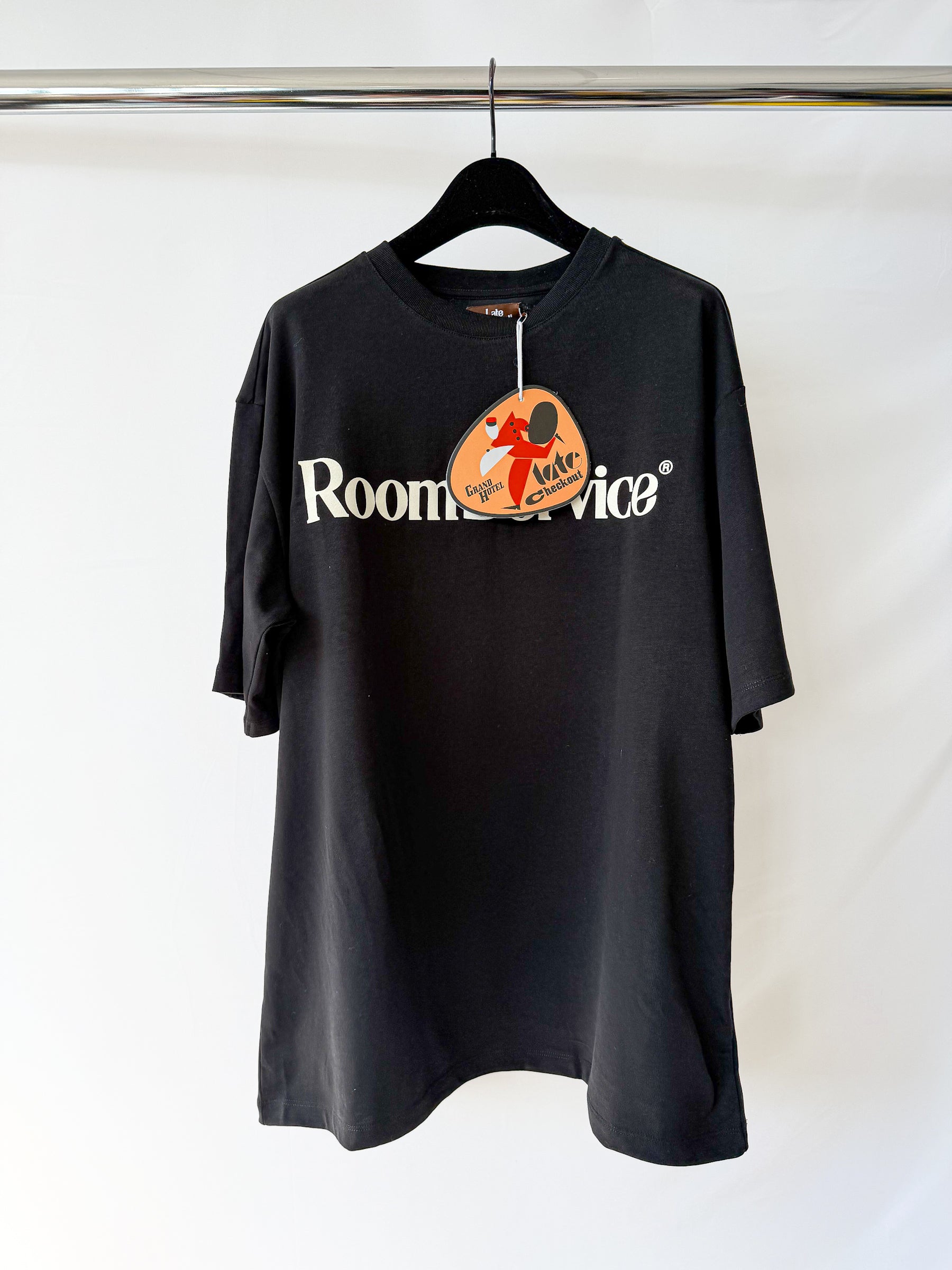 Late Checkout Black Room Service Tee Shirt