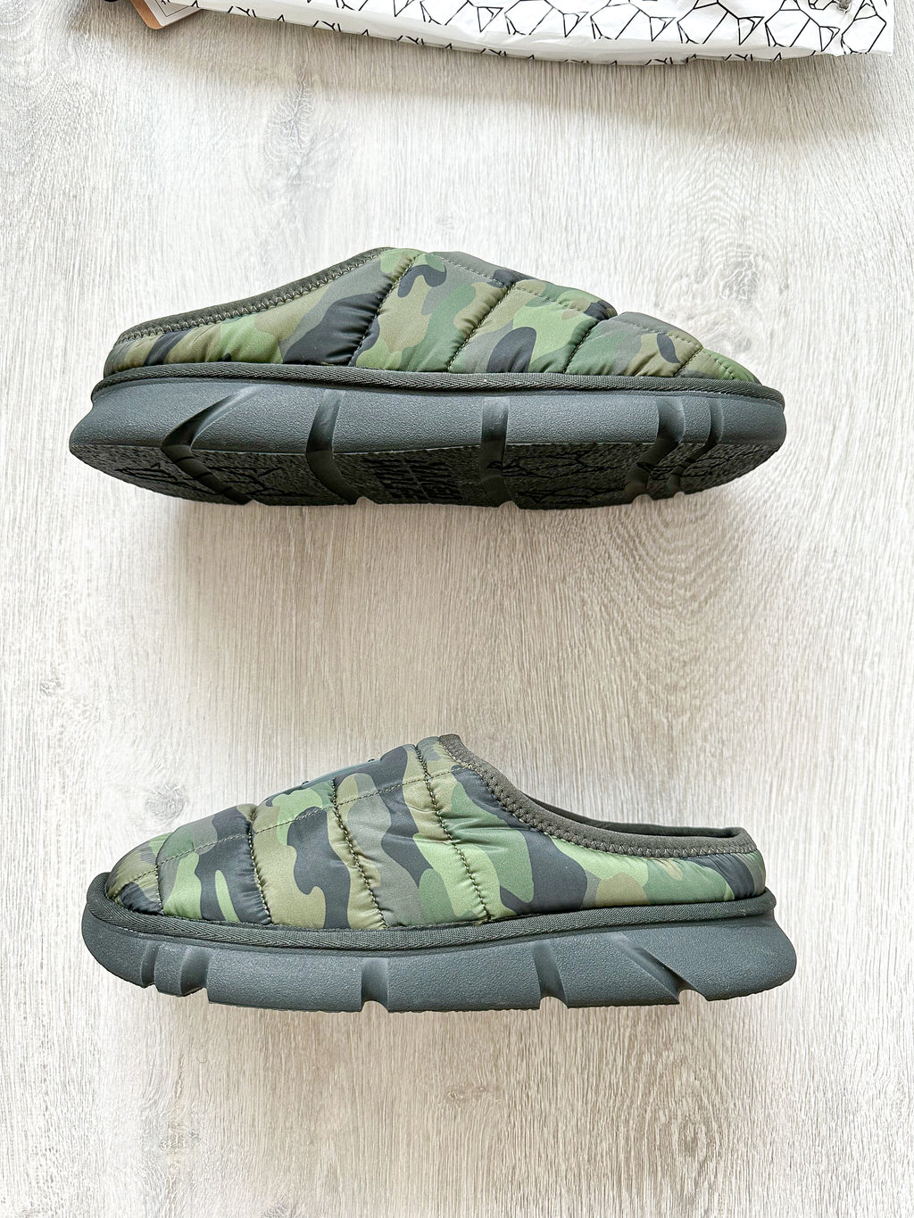 NAKED WOLFE Montana Green Army Camp Padded Wolf Embossed Sandals Slide - House Of Huntington