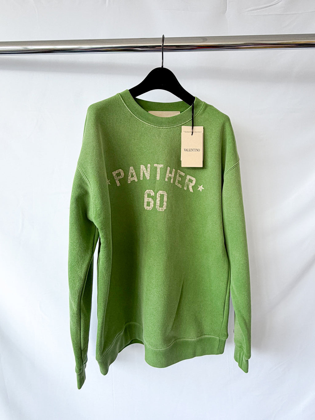Valentino Chez Valentino Patch Crewneck Cotton-Jersey Sweatshirt