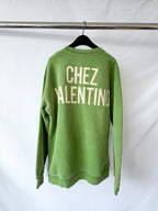 Valentino Chez Valentino Patch Crewneck Cotton-Jersey Sweatshirt