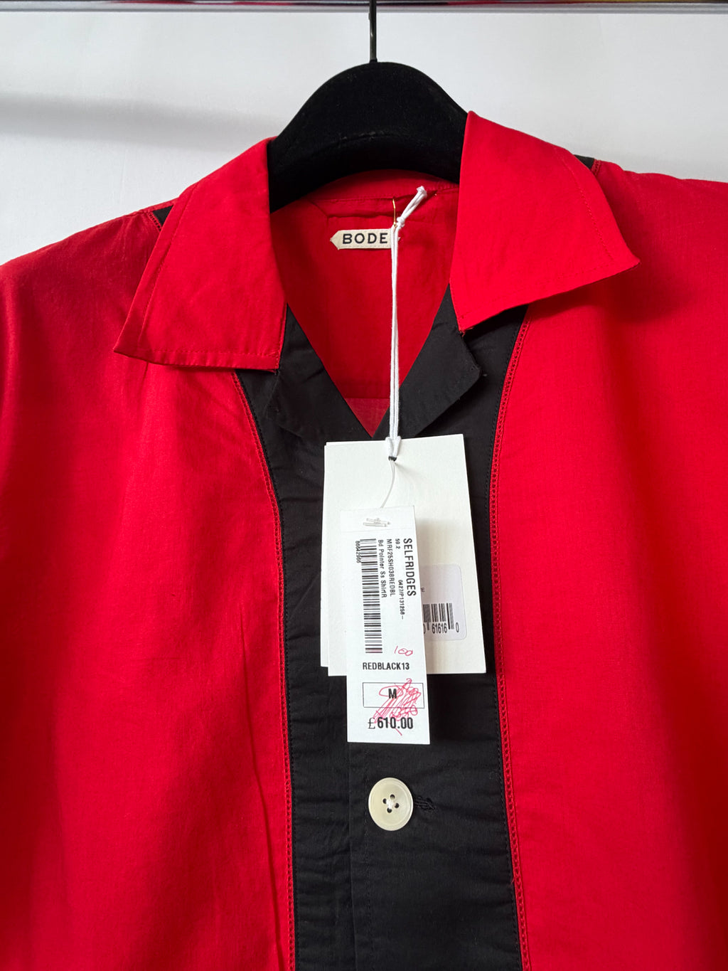 Bode Pointer Short Sleeve Shirt Red