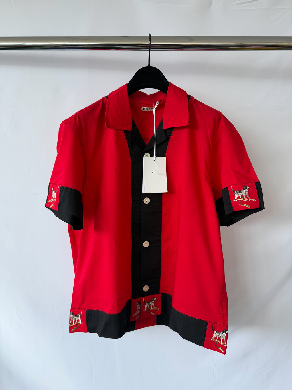 Bode Pointer Short Sleeve Shirt Red