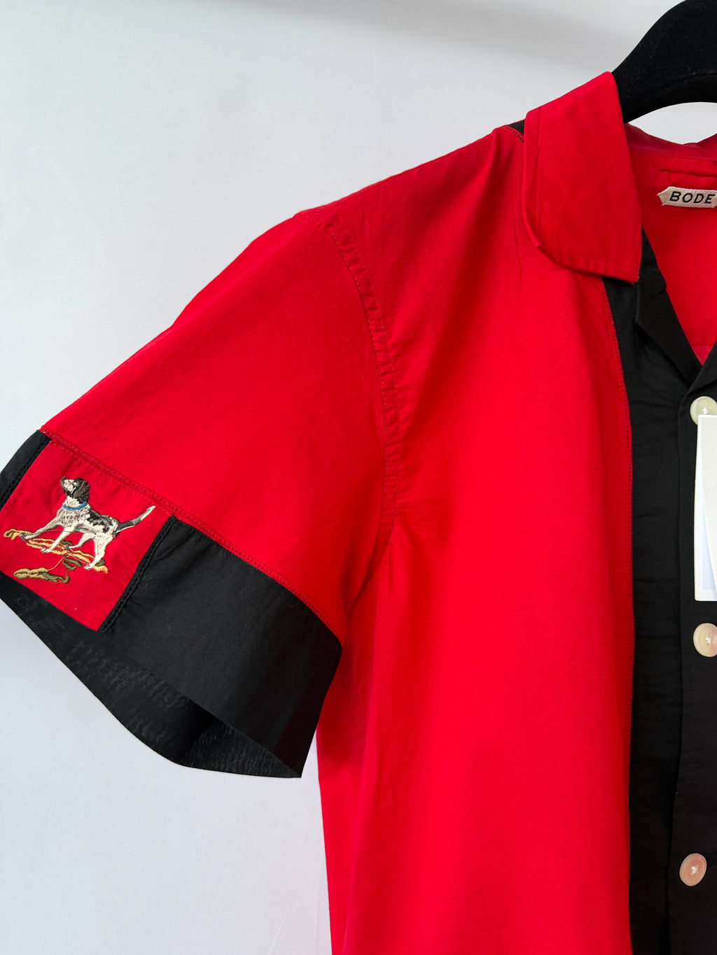 Bode Pointer Short Sleeve Shirt Red