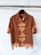Bode Harvest Floor Short Shirt Brown