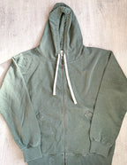 Nigel Cabourn Green Embroidered Arrow Zip Hoodie Jacket - House Of Huntington