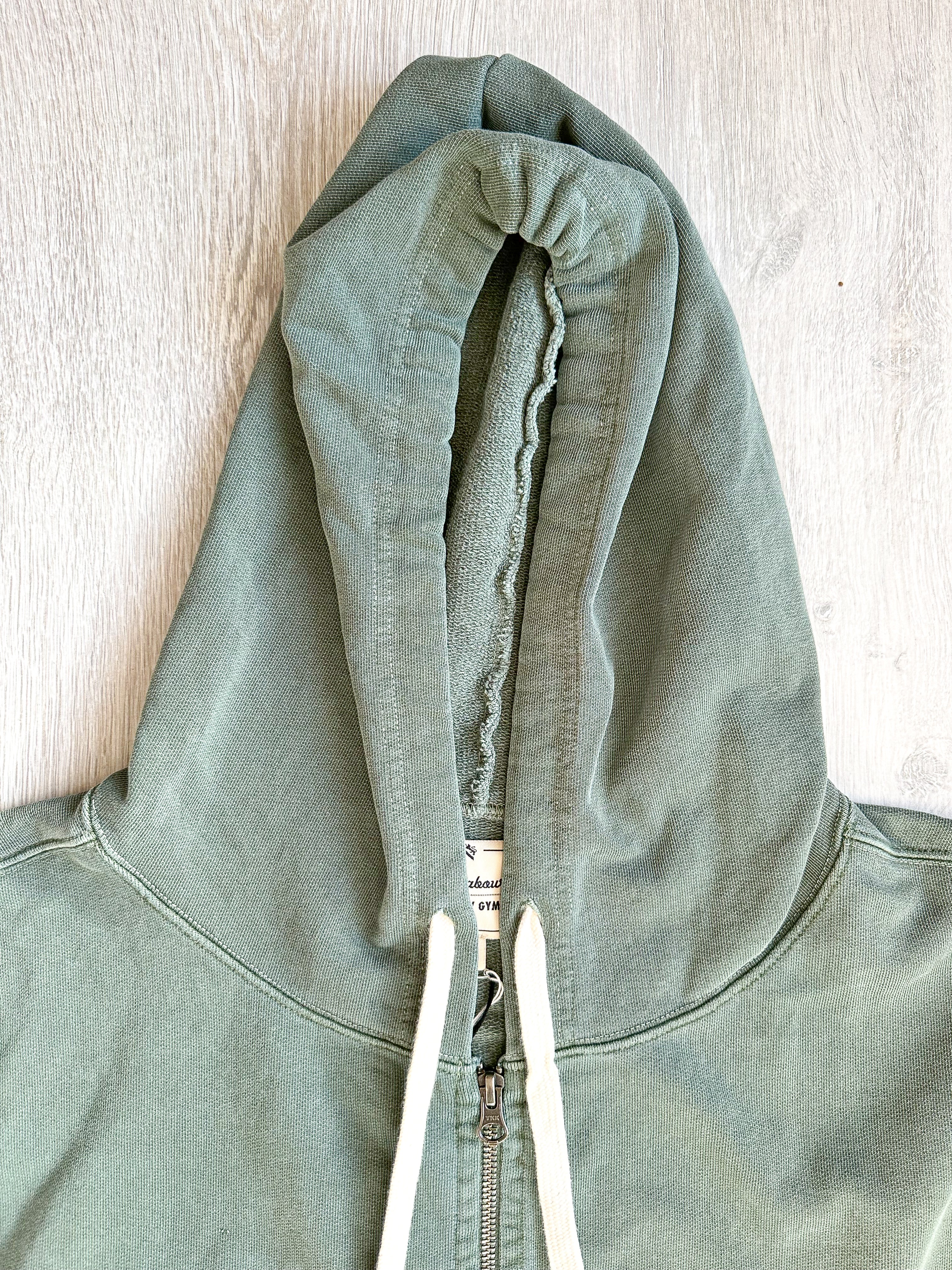 Nigel Cabourn Green Embroidered Arrow Zip Hoodie Jacket - House Of Huntington