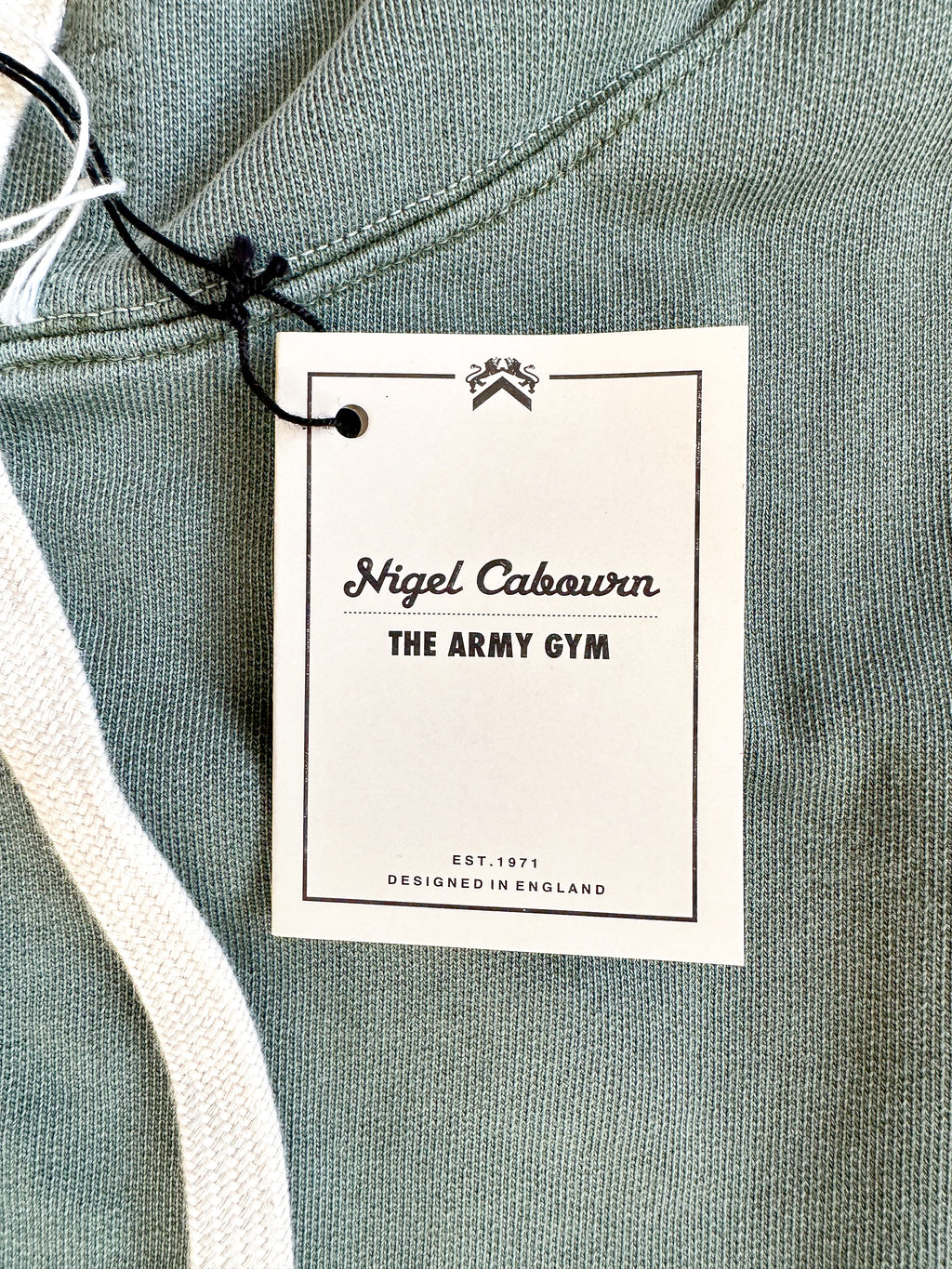 Nigel Cabourn Green Embroidered Arrow Zip Hoodie Jacket - House Of Huntington
