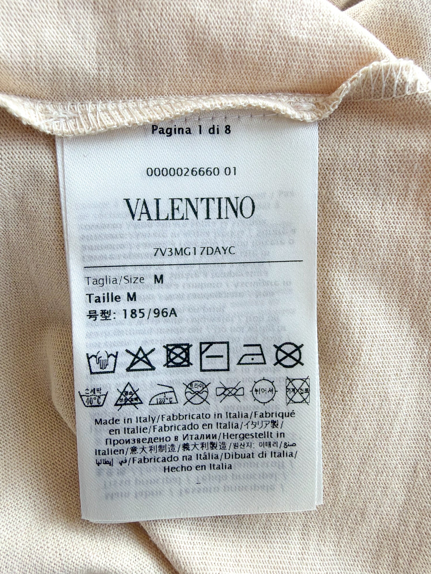 Valentino Chez Red Beige Tee Shirt