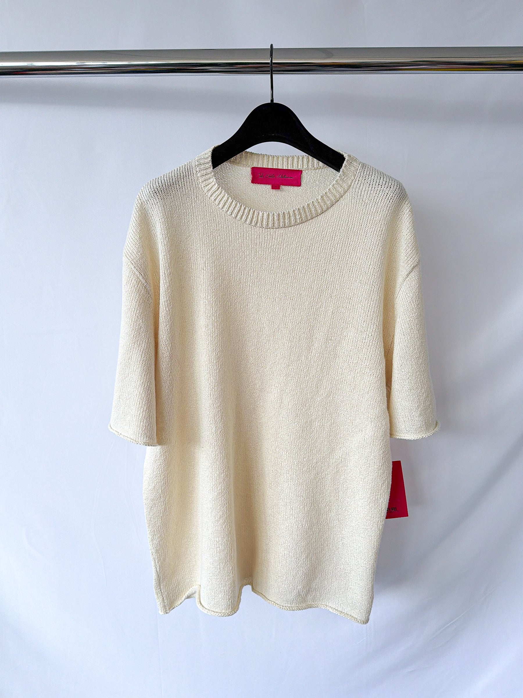 Elder Statesman Nora Lite Knitted Tee In Beige