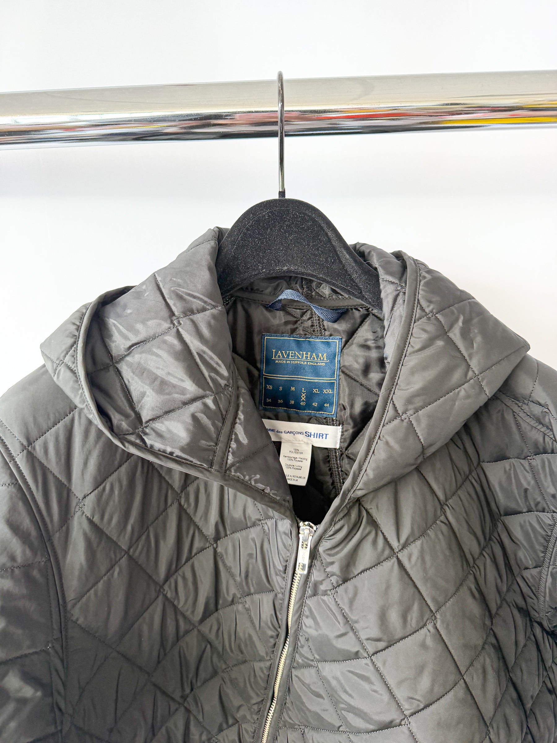 Comme Des Garcon Lavenham Quilted Jacket Black