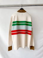 Drake's Ecru Long Sleeve Mock Neck Shirt