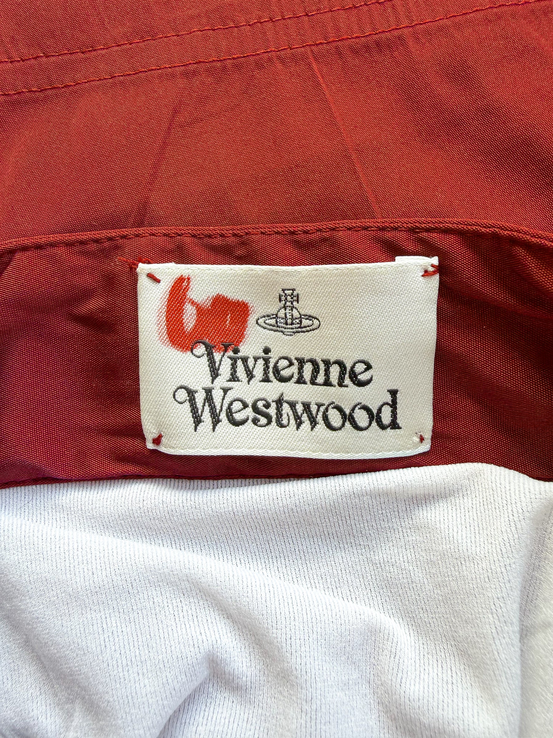 Vivienne Westwood Men's ORB Logo Swim Shorts Burgundy