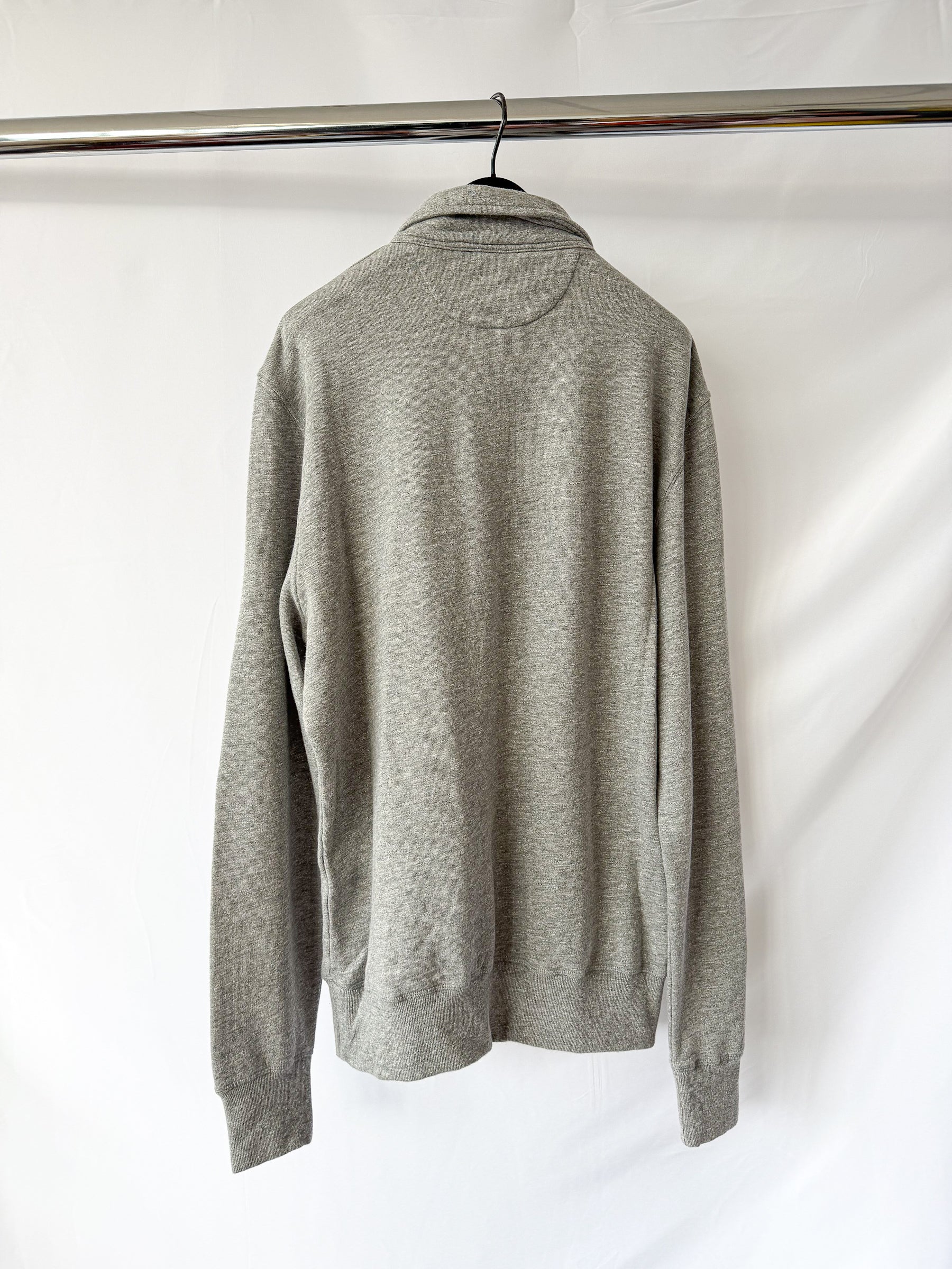 Tom Ford Grey Half Button Pull Over Sweatshirt