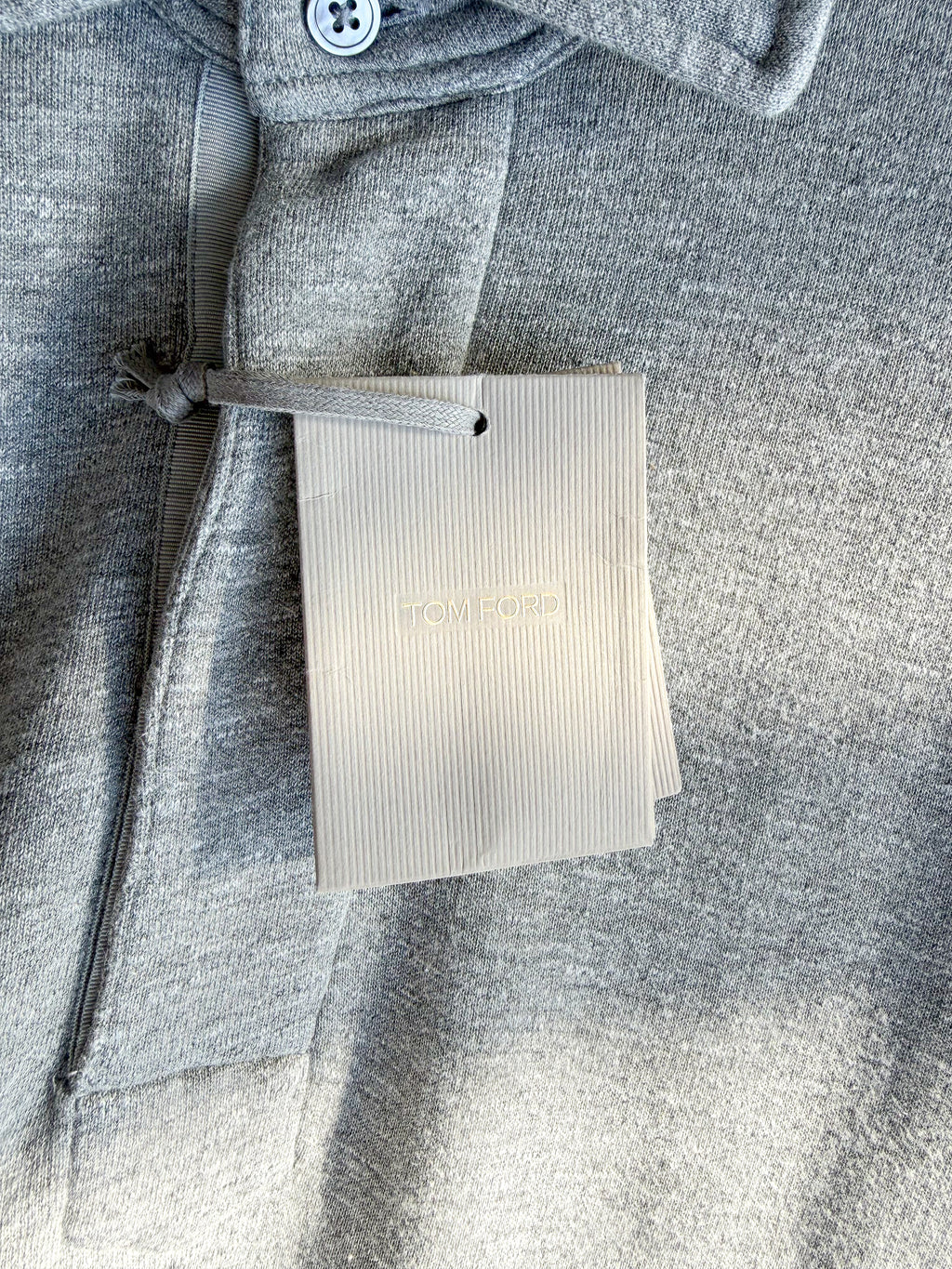 Tom Ford Grey Half Button Pull Over Sweatshirt