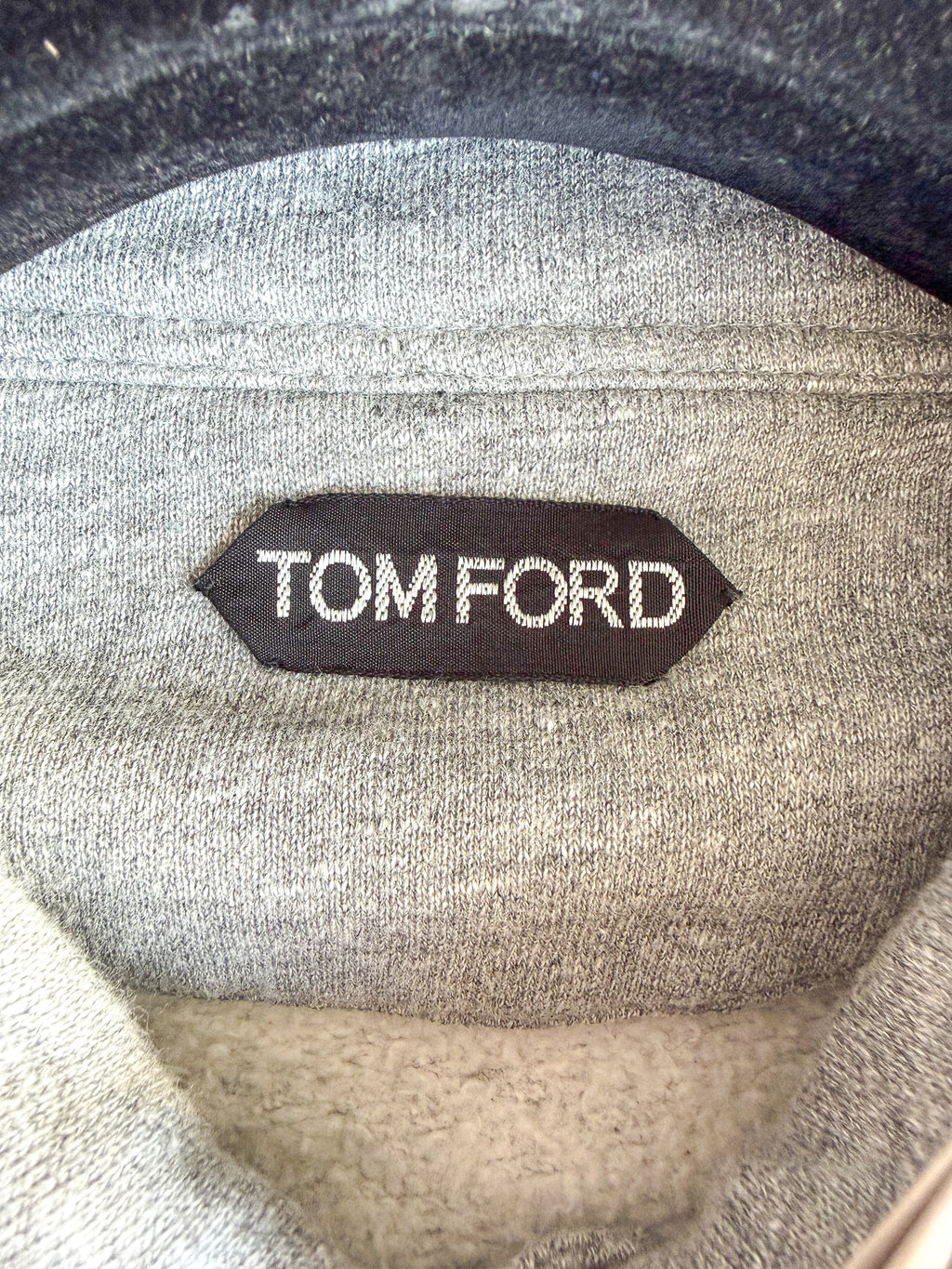 Tom Ford Grey Half Button Pull Over Sweatshirt