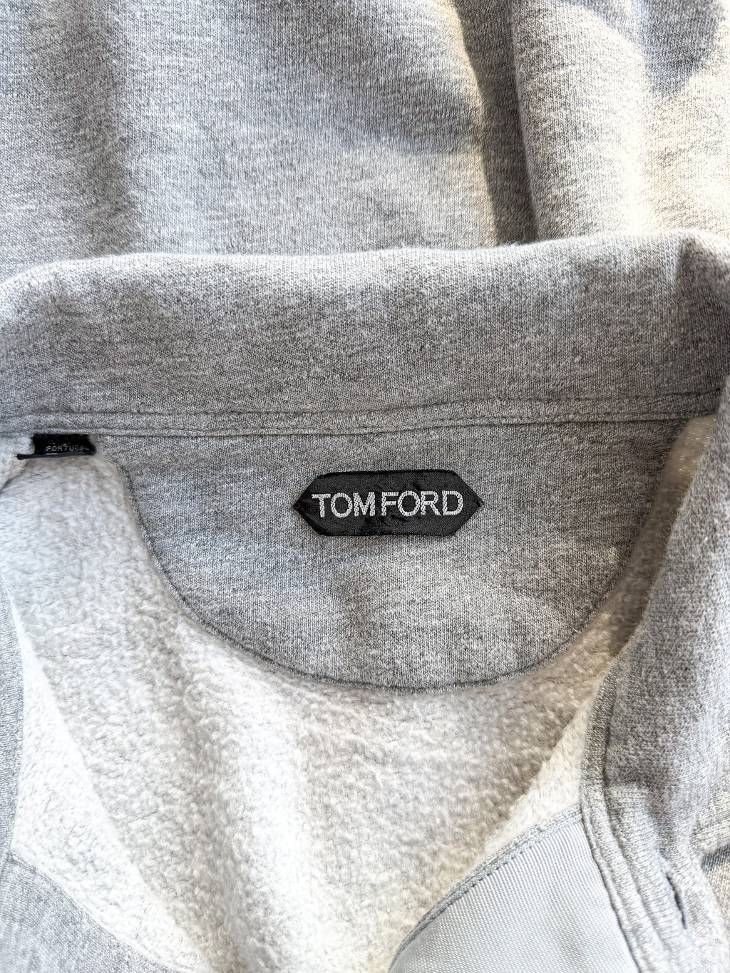 Tom Ford Grey Half Button Pull Over Sweatshirt