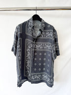 Dior Silk Bandana Paisley Shirt In Navy