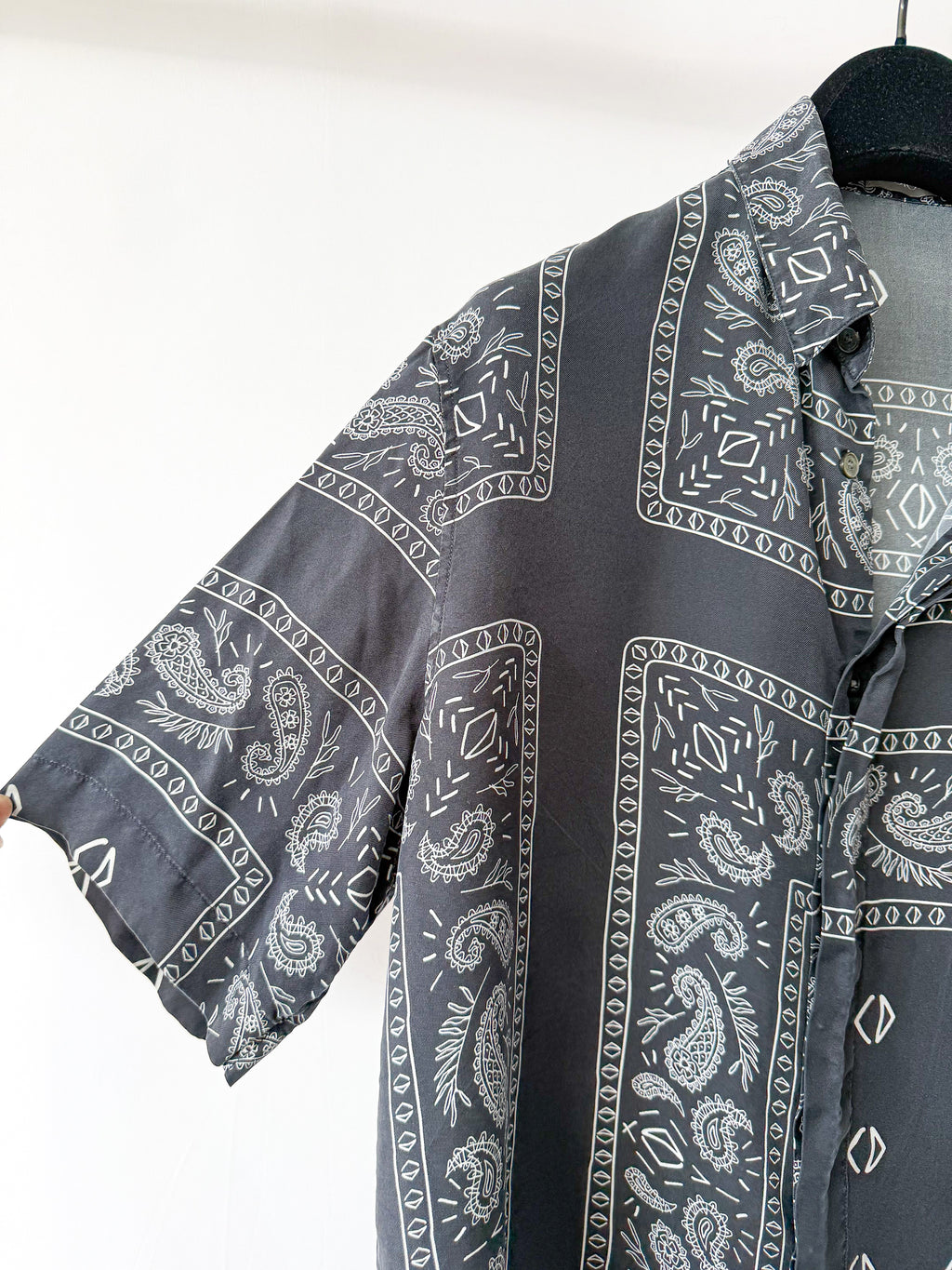 Dior Silk Bandana Paisley Shirt In Navy