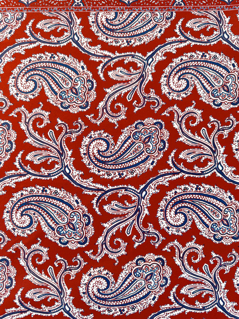 E Marinella Red Paisley Silk Scarf - House Of Huntington