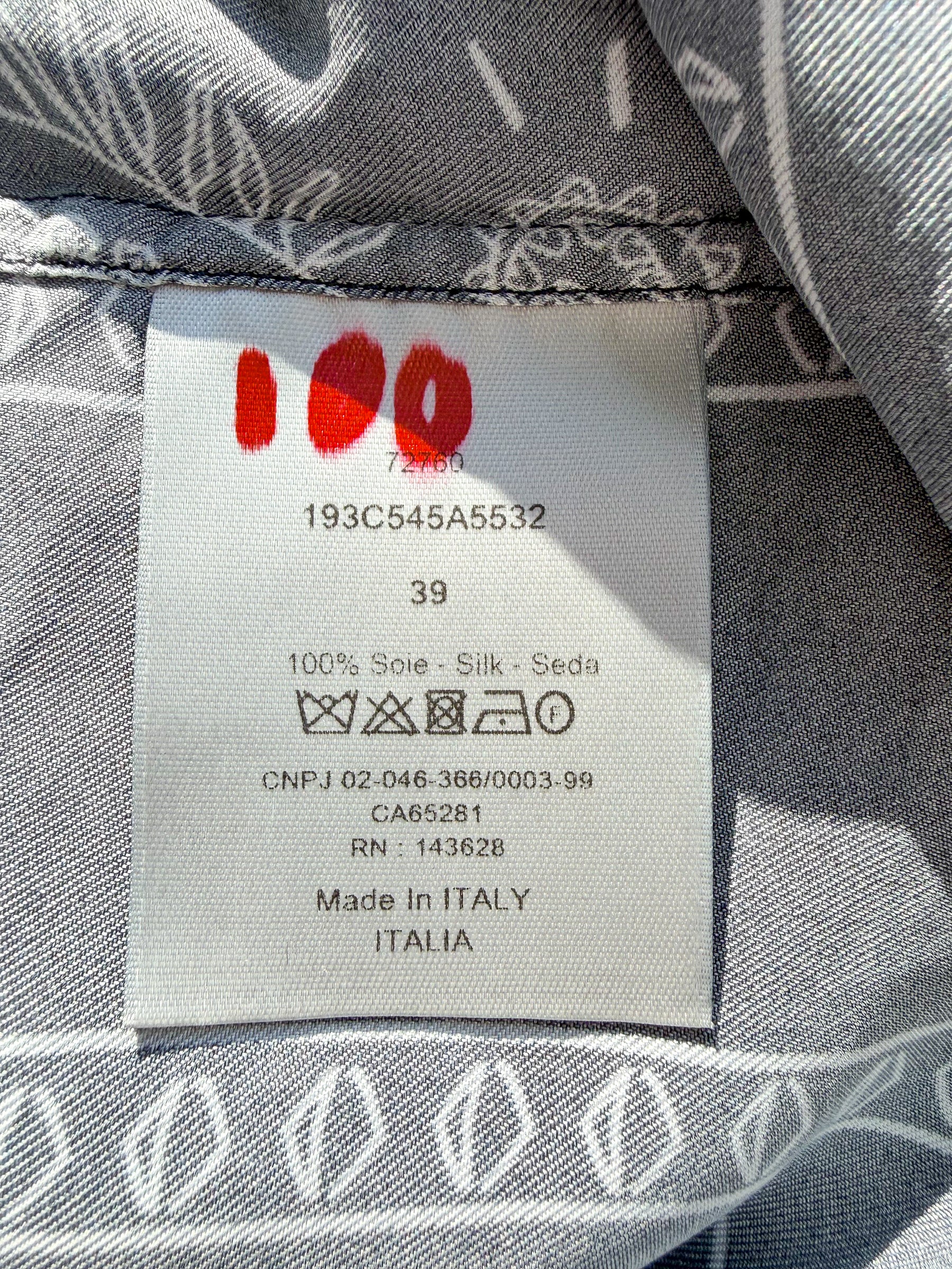 Dior Silk Bandana Paisley Shirt In Navy