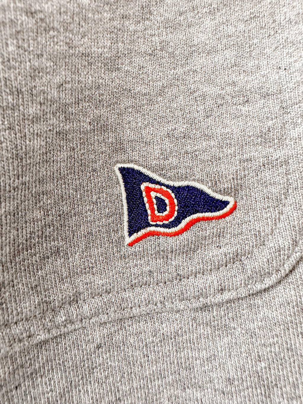 Drake's Grey Cotton D Flag Emblem Jogger Shorts