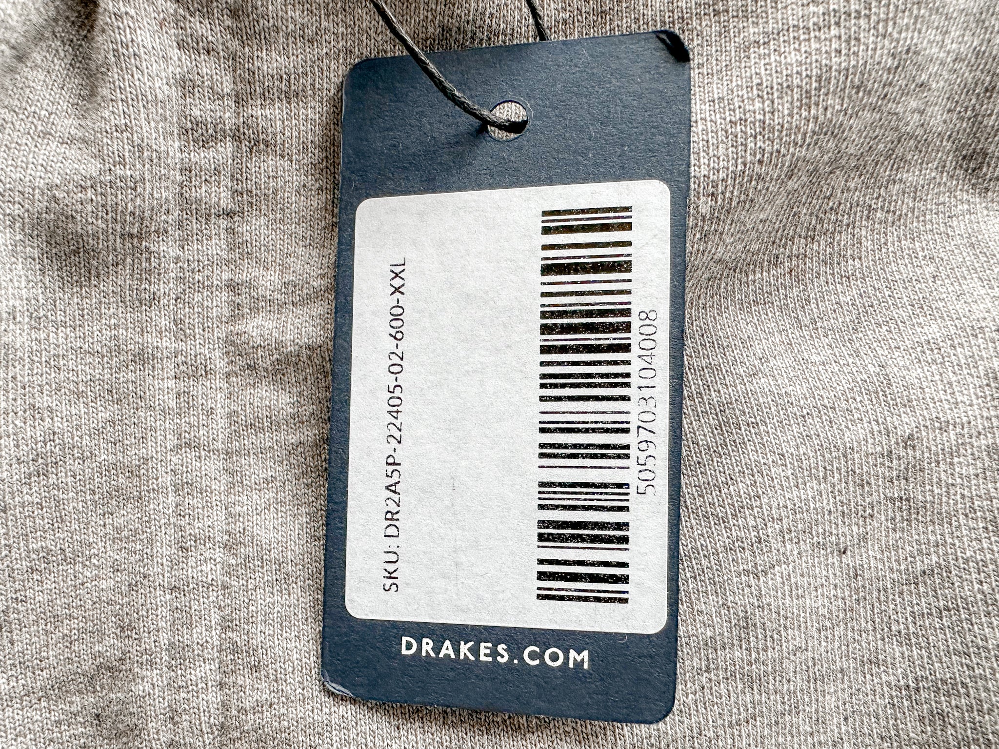 Drake's Grey Cotton D Flag Emblem Jogger Shorts