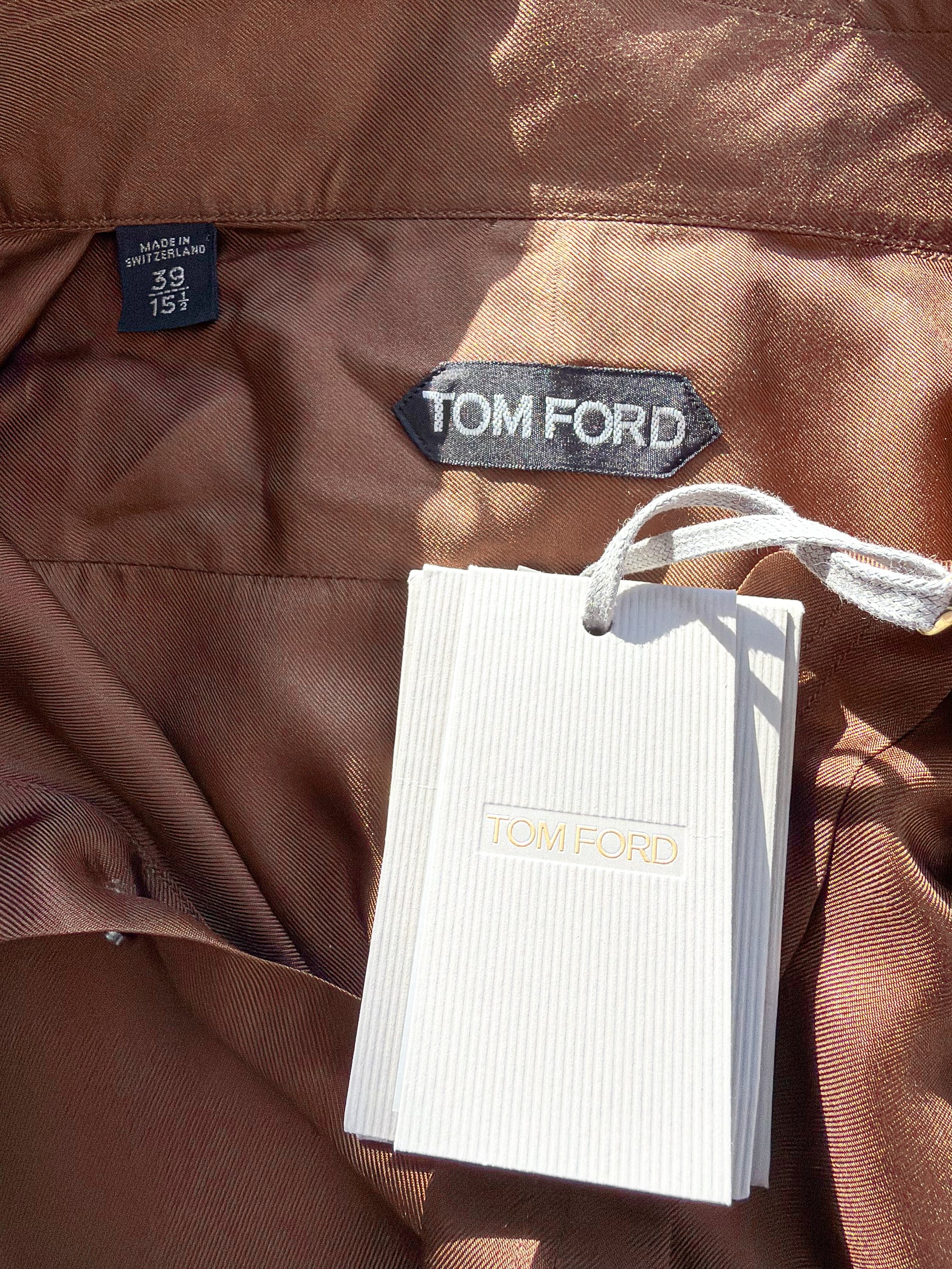 Tom Ford Brown Silk Shirt