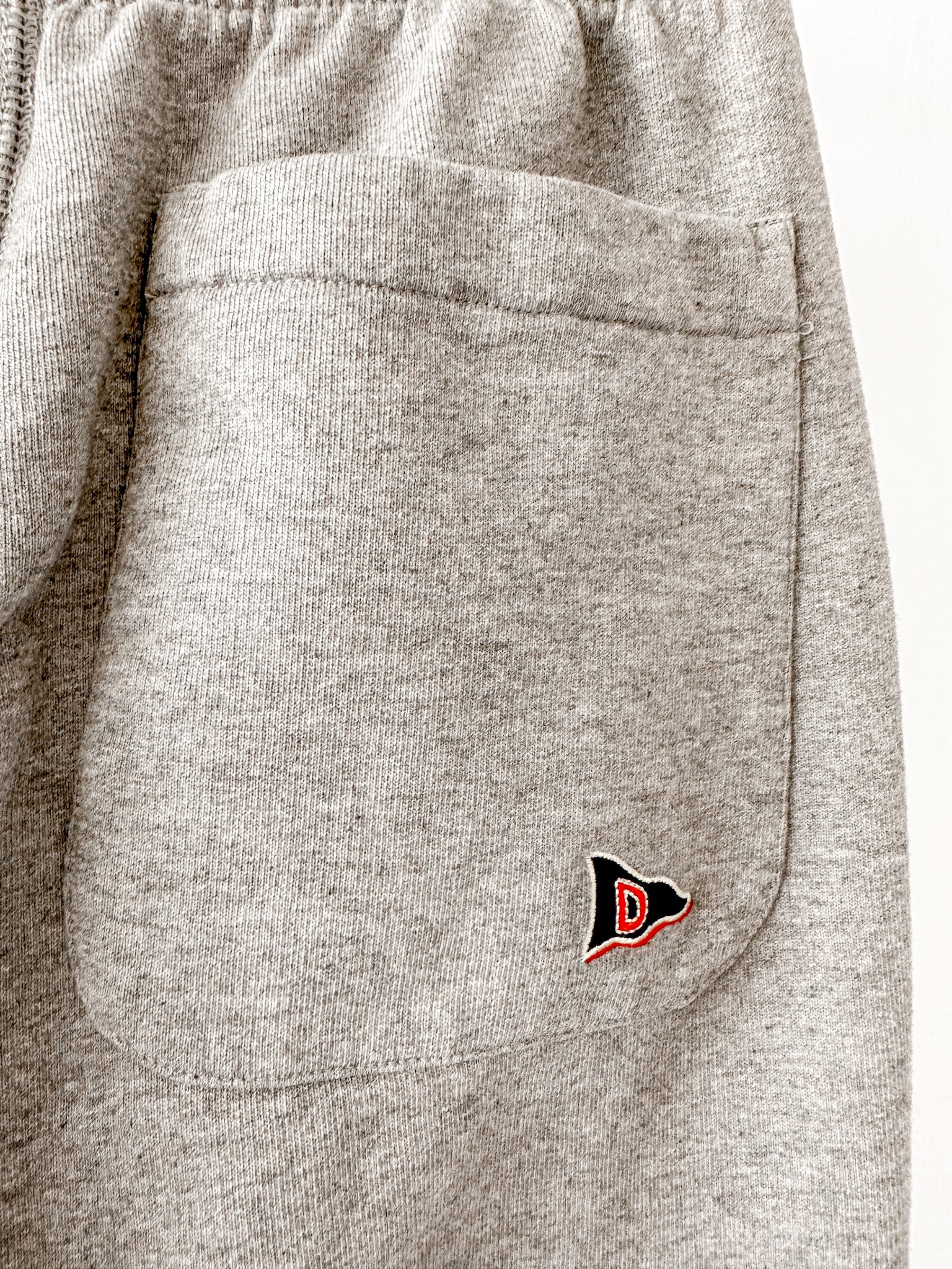 Drake's Grey D Flag Emblem Pocket Detail Cotton Jogger Bottoms