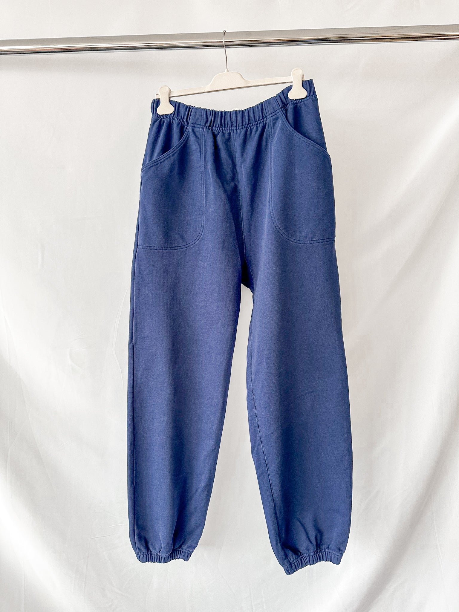 Drake's Navy Cotton Jogging Bottoms