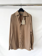 Chemise en soie marron mat Tom Ford