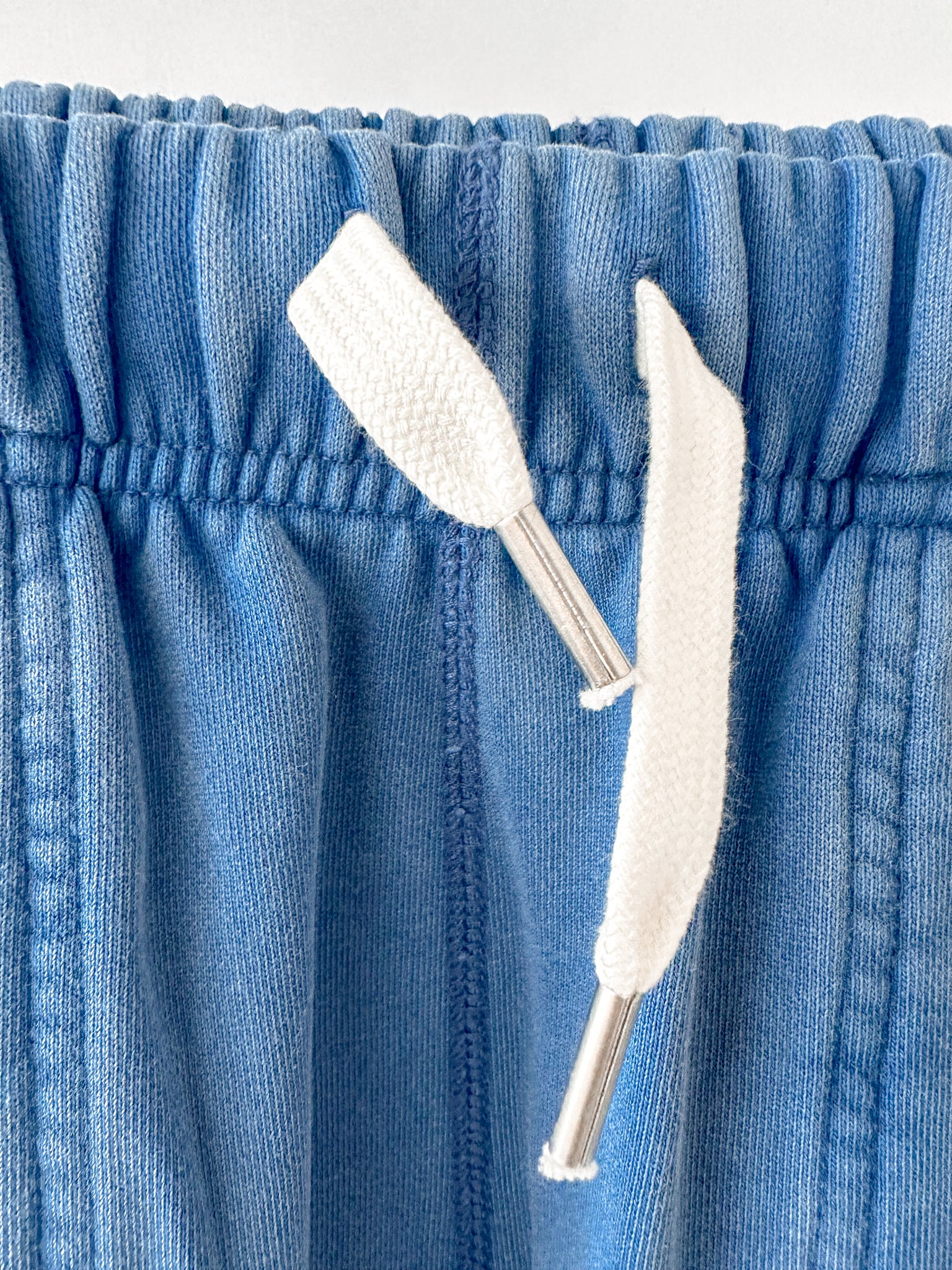 Drake's Acid Blue Cotton Drawstring Jogger Shorts