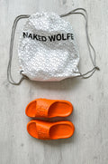 NAKED WOLFE Orange Tommy Waterproof Wolf Embossed Sandals - House Of Huntington