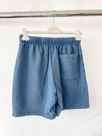 Drake's Acid Blue Cotton Drawstring Jogger Shorts