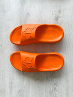 NAKED WOLFE Orange Tommy Waterproof Wolf Embossed Sandals - House Of Huntington