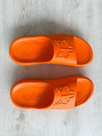 NAKED WOLFE Orange Tommy Waterproof Wolf Embossed Sandals - House Of Huntington