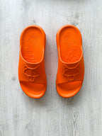 NAKED WOLFE Orange Tommy Waterproof Wolf Embossed Sandals - House Of Huntington
