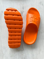 NAKED WOLFE Orange Tommy Waterproof Wolf Embossed Sandals - House Of Huntington